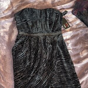 Macy's Black Strapless Sheath Cocktail Dress